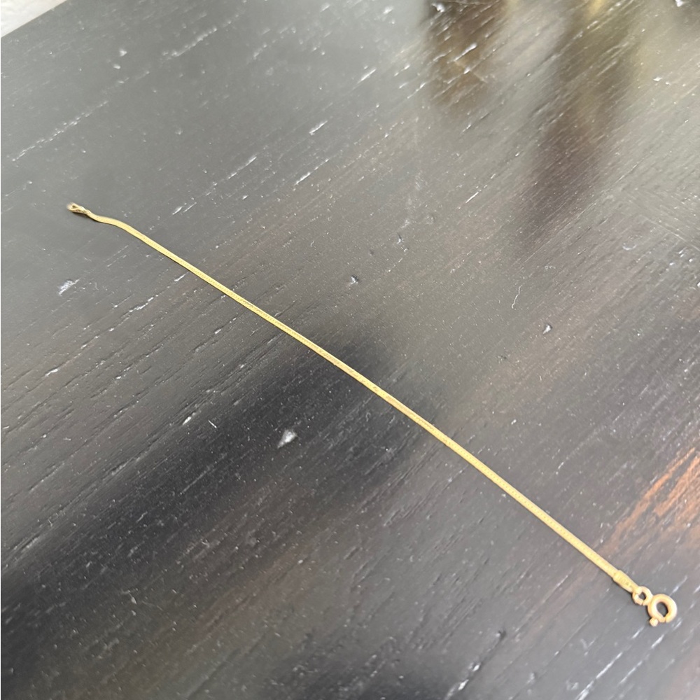 🌟14K yellow gold herringbone bracelet🌟7 inches🌟 - Picture 8 of 8